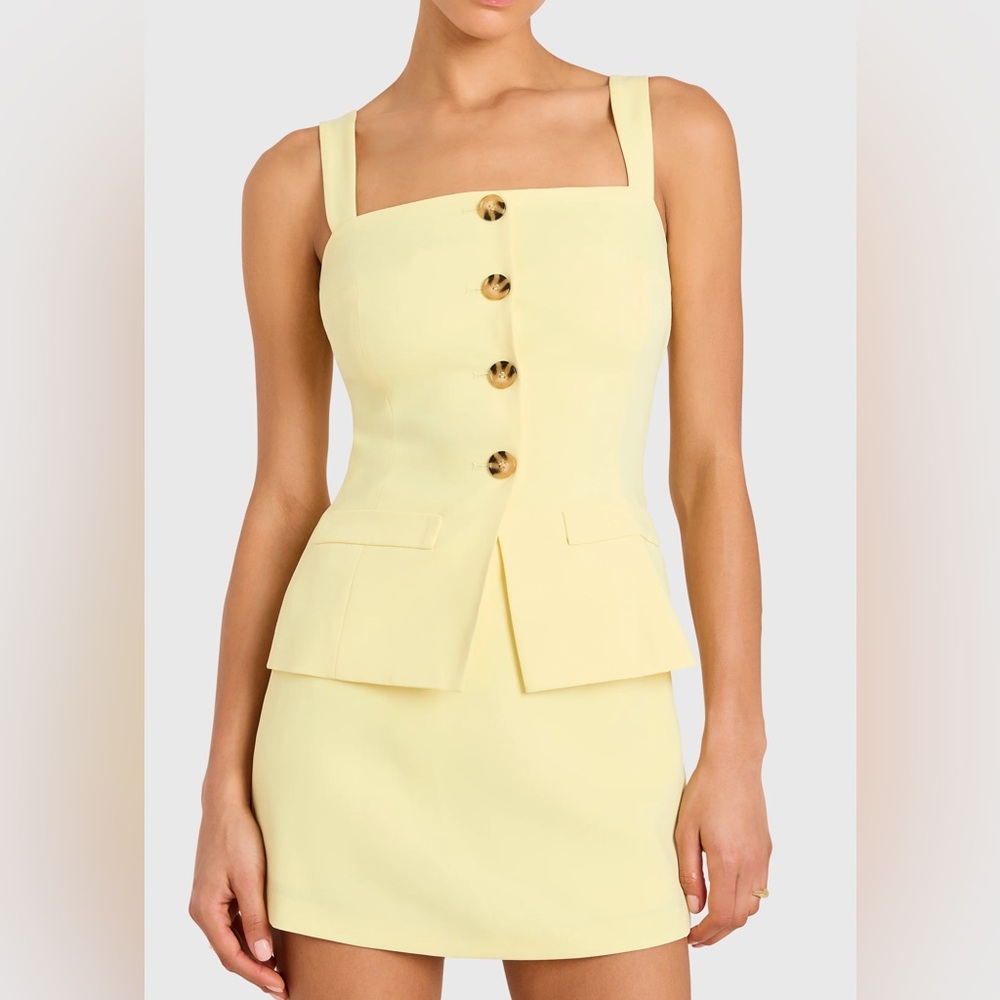 Amanda Uprichard TRAVIS SKORT ROMPER Yellow